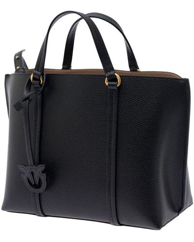 Pinko Carrie Shopper Classic Handbag - Black