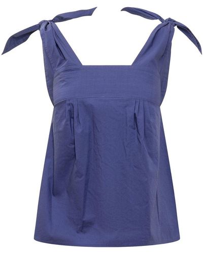 See By Chloé Top With Bows - Blue