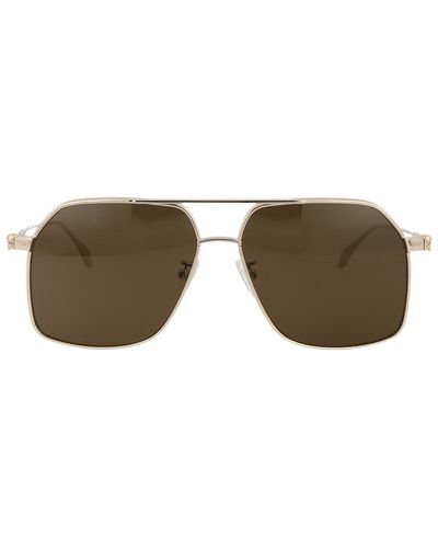 Alexander McQueen Navigator Frame Sunglasses - Brown