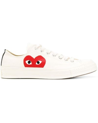 COMME DES GARÇONS PLAY Low Top Trainers Shoes - Red