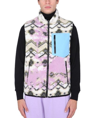 MSGM Fleece Sherpa Vest - Multicolor