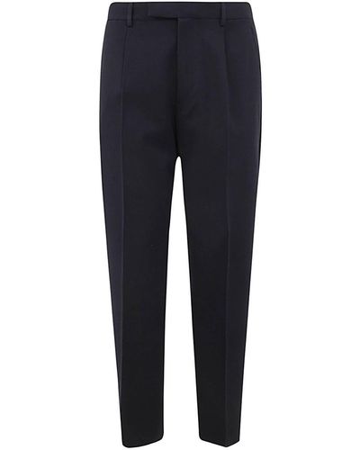 Zegna Cotton And Wool Trousers Clothing - Blue