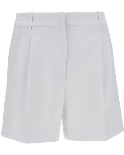 Michael Kors Bermuda Shorts With Pences In Stretch Fabric - White