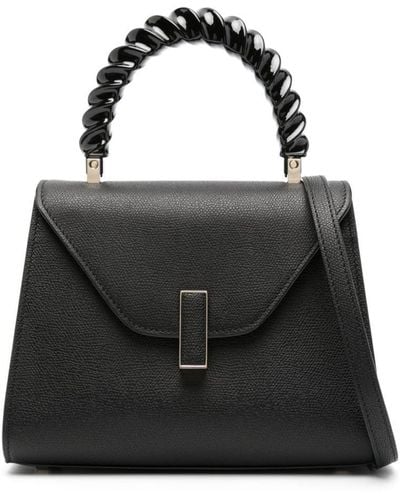 Valextra Iside Leather Mini Handbag - Black