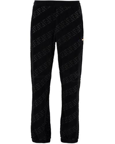 Fendi Stretch Cotton Track-pants - Black