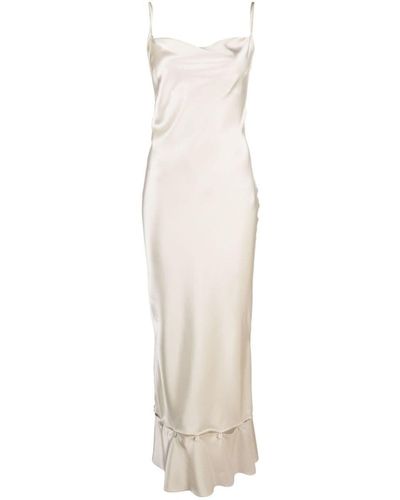 Nanushka Peplum-hem Midi Dress - White