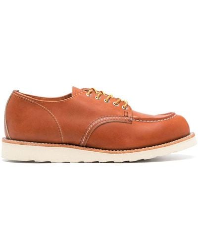 Red Wing Wing Shoes Moc Oxford Leather Brogues - Brown