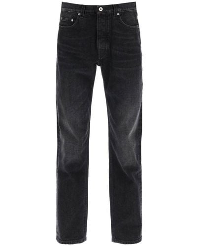 Off-White c/o Virgil Abloh Regular Fit Jeans With Vintage Wash - Black