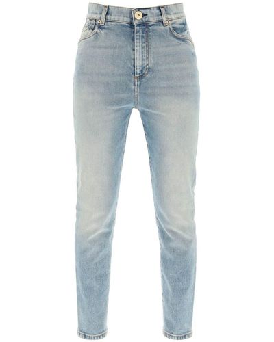Balmain High-waisted Slim Jeans - Blue