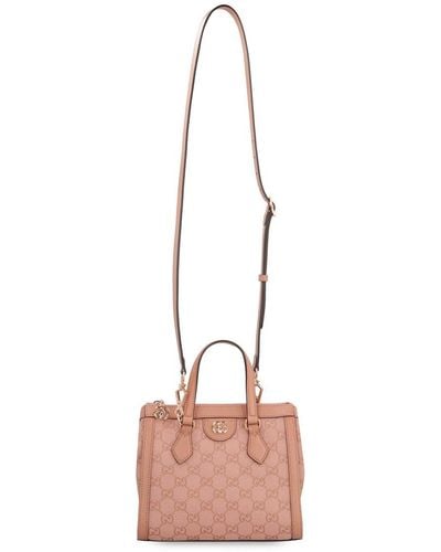Gucci Ophidia GG Small Tote Bag - Pink
