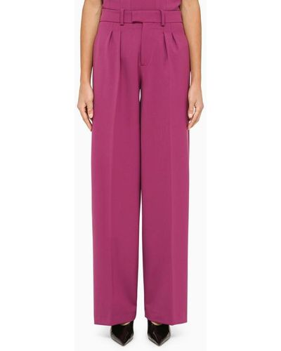 FEDERICA TOSI High-waisted Peony Trousers - Purple