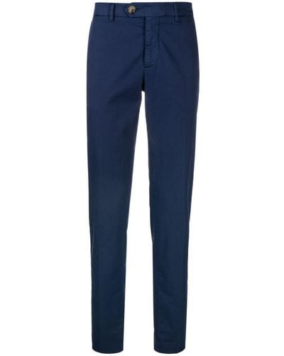 Brunello Cucinelli Italian Fit Cotton Trousers - Blue