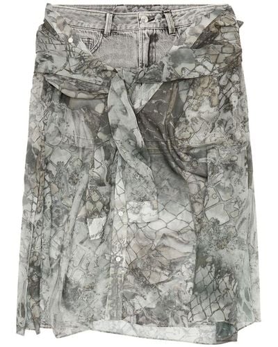 DIESEL O-jeany Denim Skirt - Women's - Cotton - Gray