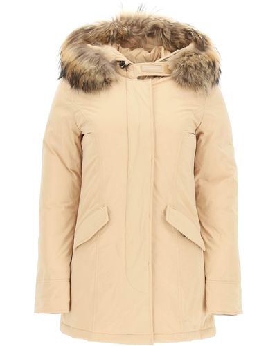 Woolrich Luxury Arctic Parka With Fur Trim - Natural