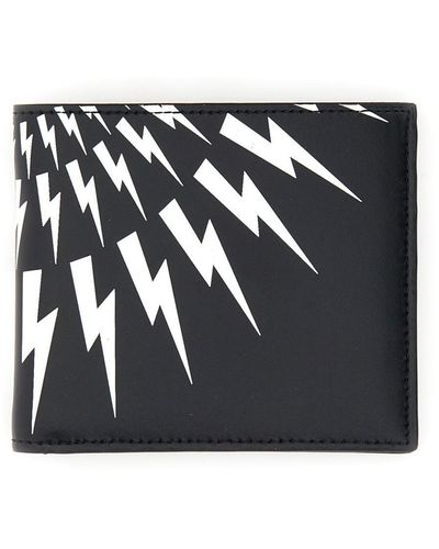 Neil Barrett Wallet With Logo - Black