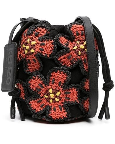 KENZO Boke-Flower Bucket Bag - Red