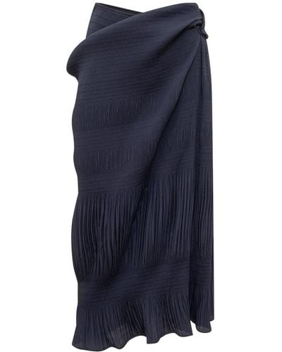 JW Anderson Skirt With Draping - Blue
