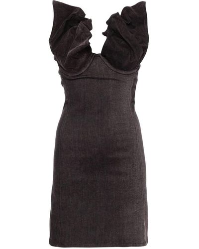Y. Project Denim Mini Dress - Black