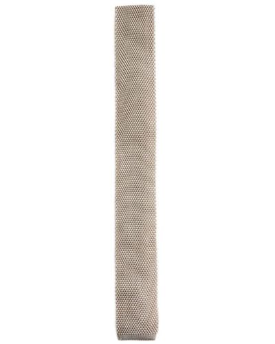 Brunello Cucinelli Silk Knit Tie - White
