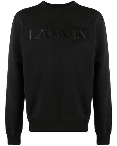 Lanvin Logo Cotton Sweatshirt - Black