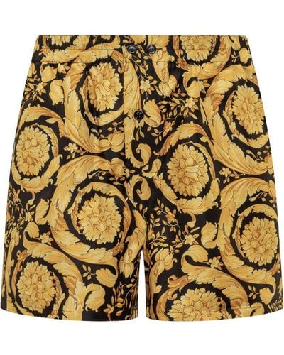 Versace Baroque Pajama Shorts - Metallic