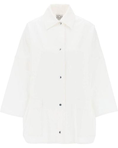 Totême Toteme Organic Cotton Overshirt For - White