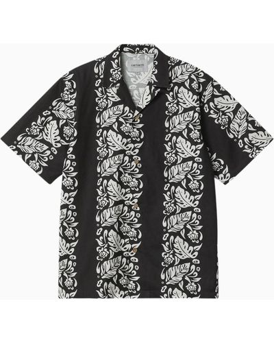 Carhartt S/S Floral Shirt/Wax - Black