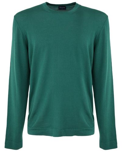 Drumohr Satin T-shirt Clothing - Green