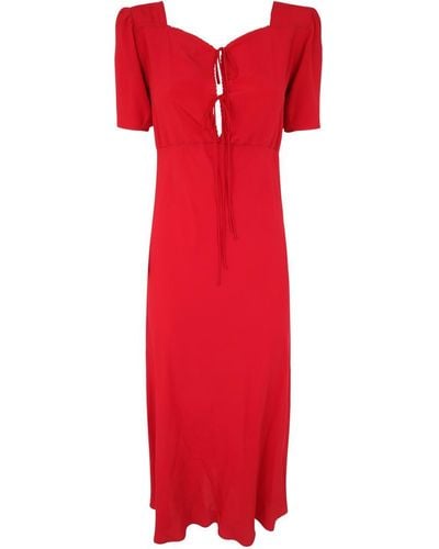 N°21 Midi Dress Acetate - Red