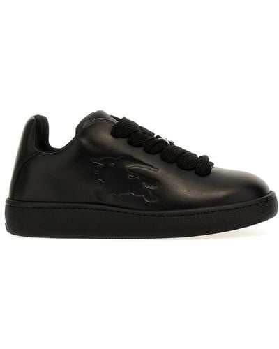 Burberry Leather Box Trainers - Black