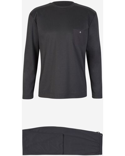 Zimmerli of Switzerland Pyjamas Set Pockets - Black