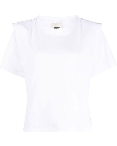 Isabel Marant Zelitos Pleat-detail T-shirt - White