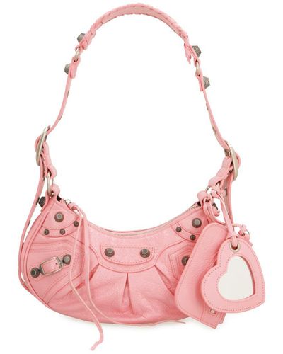 Balenciaga Le Cagole Xs Leather Shoulder Bag - Pink