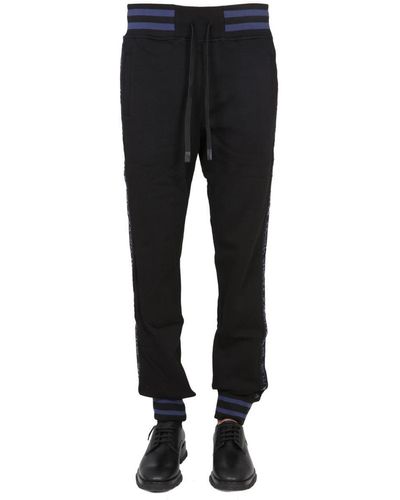 Versace jogging Trousers With Elastic - Black