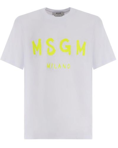 MSGM T-Shirts And Polos - White