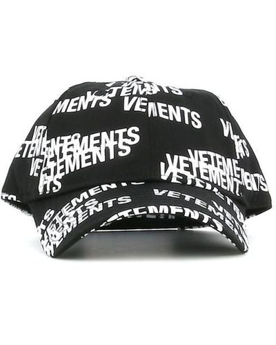 Vetements Stamped Logo Cap - Black