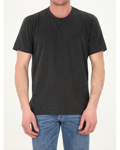 James Perse Lead Gray Cotton T-shirt - Black
