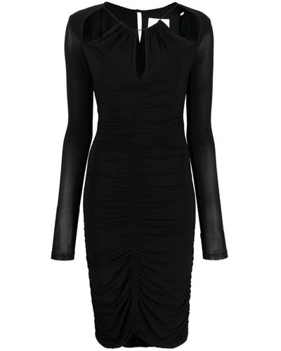 Isabel Marant Cut-out Ruched Midi Dress - Black