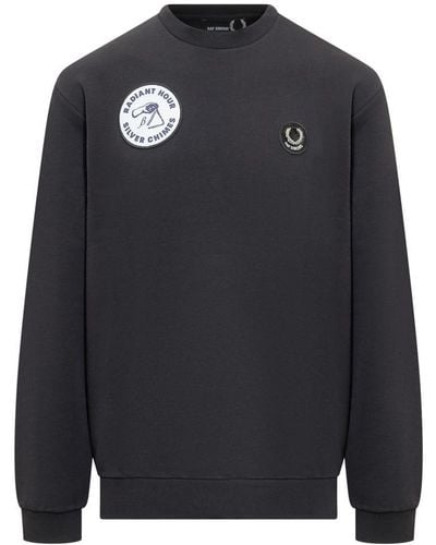 Fred Perry Fred Perry Raf Simons Sweatshirt Crew Neck - Blue