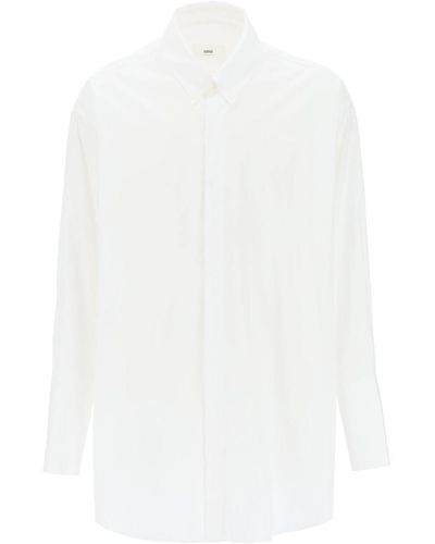 Ami Paris Oversized Poplin Shirt - White