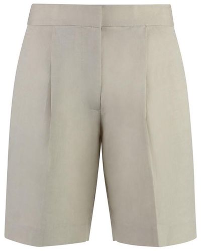 Calvin Klein Linen Blend Shorts - Gray