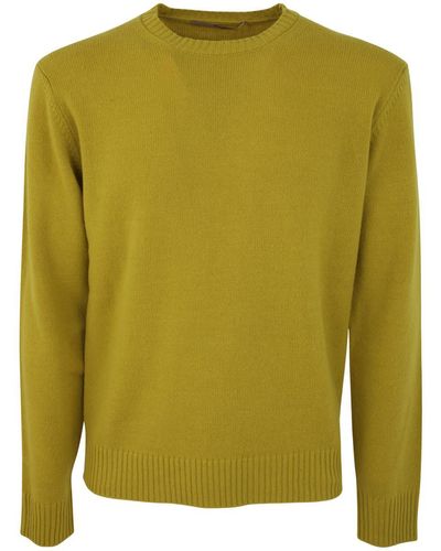 Roberto Collina Long Sleeves Crew Neck Sweater Clothing - Green