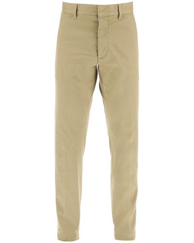 DSquared² Cool Guy Trousers In Stretch Cotton - Natural