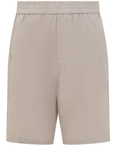 Ami Paris Ami Alexandre Mattiussi Cotton Bermuda Shorts With Logo - Grey