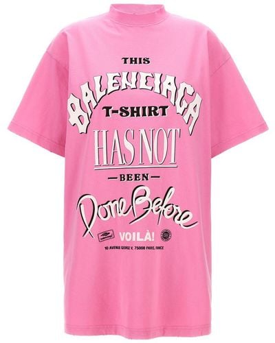 Balenciaga Printed T-Shirt - Pink