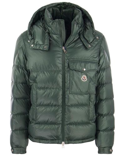 Moncler Wollastone - Short Down Jacket With Hood - Green