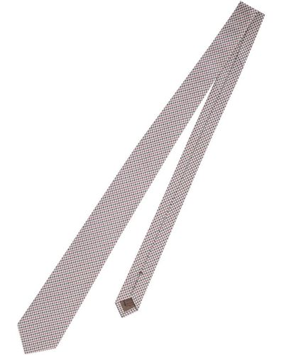 Church's Silk Printed Tie 8 Cm Houndstooth Accessories - Metallic