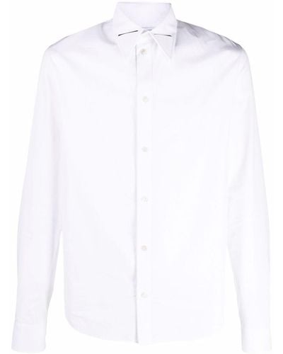 Bottega Veneta Pointed Cut-out Collar Shirt - White