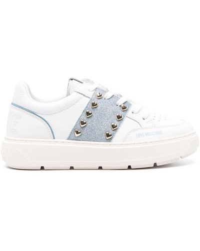 Love Moschino Sneakers With Band - White