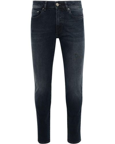 Pt05 Rock Black Cotton Jeans - Blue